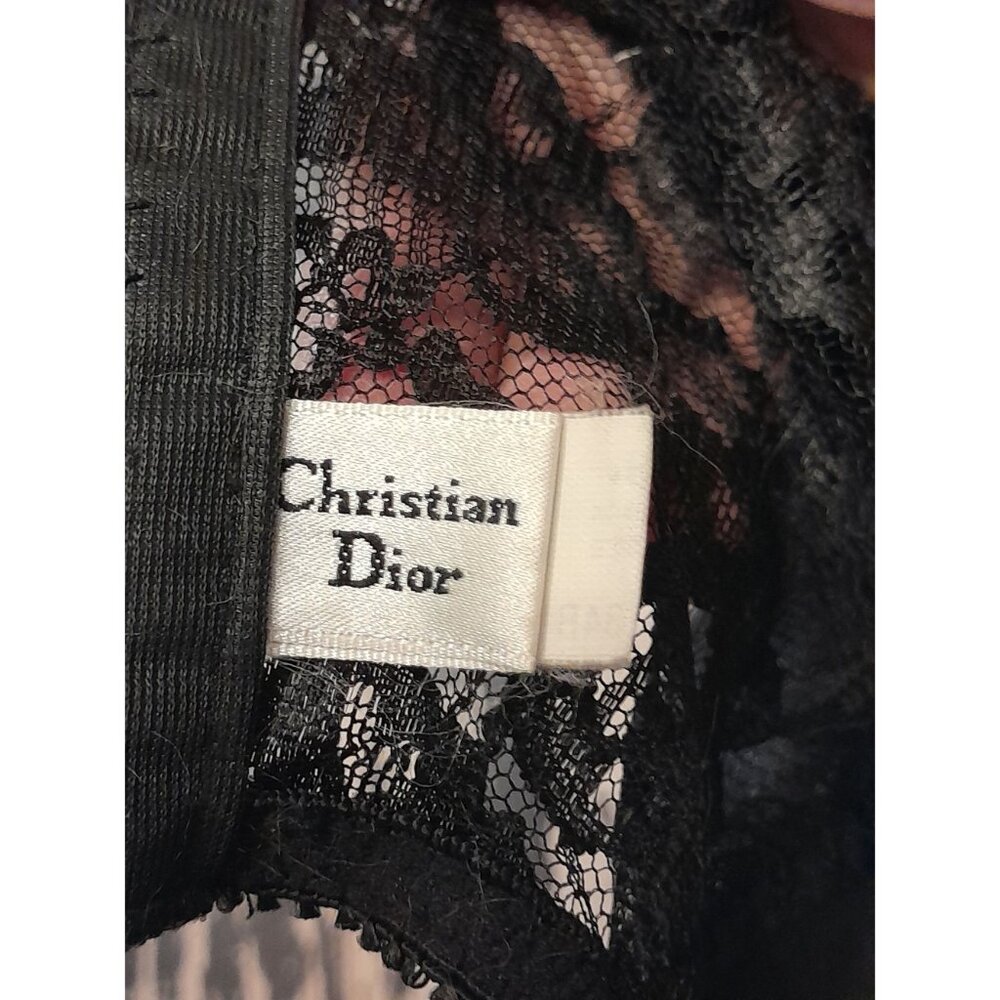 Vintage RARE Christian Dior 34B Satin & Lace Bustier Corset Boudoir Pinup Gothic - Picture 6 of 6